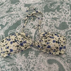 Abercrombie & Fitch Floral Bikini Top - Green and Blue